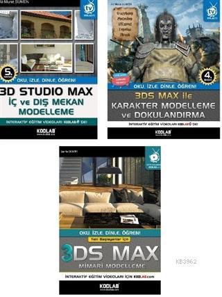 3D Studio Max Eğitim Seti (3 Kitap Takım) Ali Murat Sümen