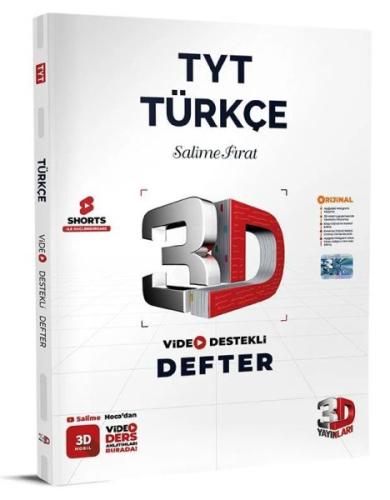 3D Yayınları TYT Türkçe Video Destekli Defter Salime Fırat