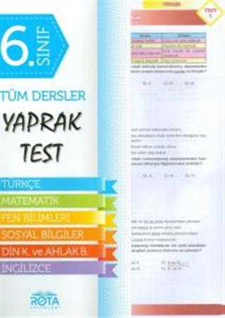 6. Sınıf Tüm Dersler Yaprak Test