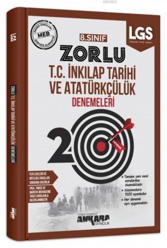 8. Sınıf T.C. İnkılap Tarihi ve Atatürkçülük 20 Zorlu Denemeleri Ankara Yayıncılık