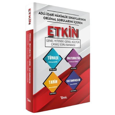 Adli İdari Hakimlik Sınavlarının Orjinal Sorularını İçeren Etkin Genel Kültür Genel Yetenek Çıkmış Soru Bankası