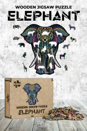 Ahşap Puzzle - Elephant (159 parça)