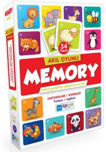Akıl Oyunu - Memory - Hayvanlar (Eşleştirme Kartı 34 Parça)