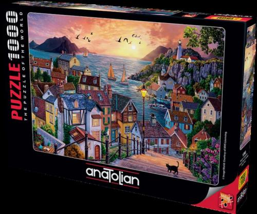 Anatolian Sahilde Günbatımı/ Coastal Town At Sunset 1000 Parça Puzzle