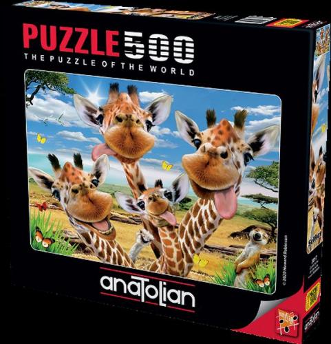 Anatolian Zürafa Selfisi/ Giraffe Selfie 500 Parça Puzzle