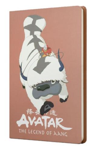 Avatar Appa ve Aang Sert Kapak Butik Defter Puce Rengi