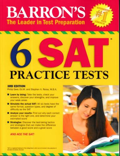 Barron's 6 SAT Practice Tests 3 Edition Philip Geer