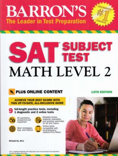 Barron's SAT Konu Testi Matematik Seviyesi 2 Richard Ku - M.A