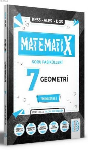 Benim Hocam Yayınları 2021 KPSS ALES DGS MatematiX Soru Fasikülleri 7