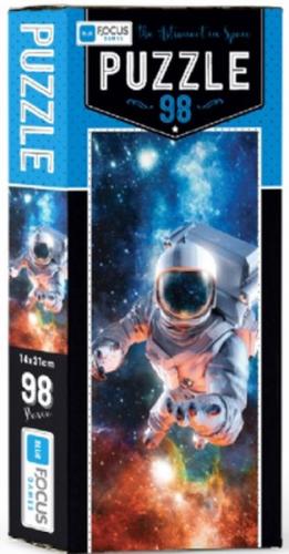 Bleu Focus The Astronaut In Space - Puzzle 98 Parça