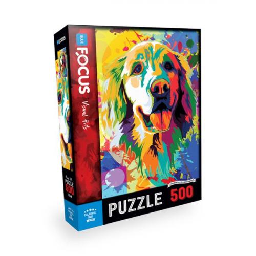 Blue Focus Colorful Dog (Renkli Köpek) - Puzzle 500 Parça