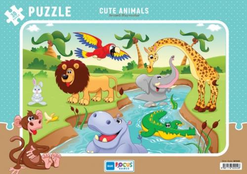 Blue Focus Cute Animals - Sevimli Hayvanlar Puzzle 30 Parça