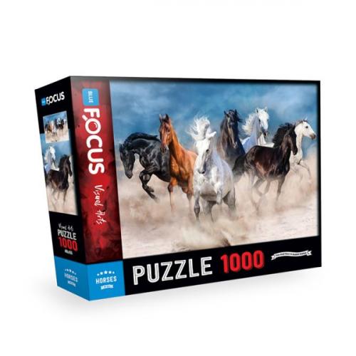 Blue Focus Horses (Atlar) - Puzzle 1000 Parça