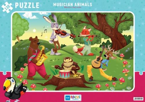 Blue Focus Musician Animals (Müzisyen Hayvanlar) - Puzzle 130 Parça