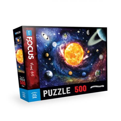 Blue Focus Solar System (Güneş Sistemi) - Puzzle 500 Parça