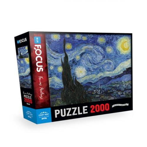 Blue Focus Starry Night (Yıldızlı Gece) - Puzzle 2000 Parça