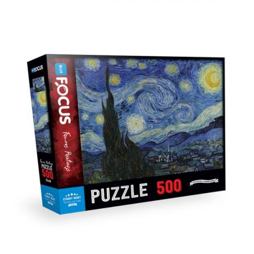 Blue Focus Starry Night (Yıldızlı Gece) - Puzzle 500 Parça