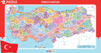 Blue Focus Türkiye Haritası ( Büyük Boy ) - Puzzle