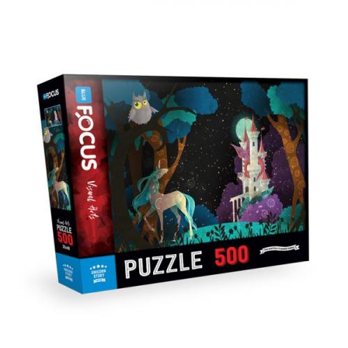 Blue Focus Unicorn Story (Tek Boynuzlu At Hikayesi) - Puzzle 500 Parça