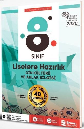 Branş Akademi Yayınları 8. Sınıf LGS Beceri Temelli Din Kültürü ve Ahlak Bilgisi Yeni Nesil 40 Deneme Branş Akademi