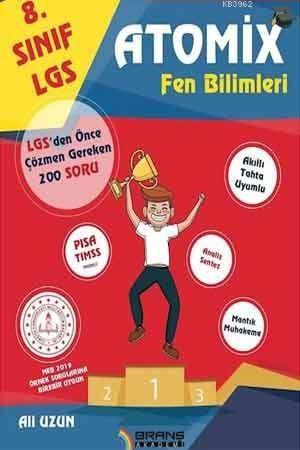 Branş Akademi Yayınları 8. Sınıf LGS Fen Bilimleri Atomix LGSden Önce Çözmen Gereken 200 Soru Branş Akademi