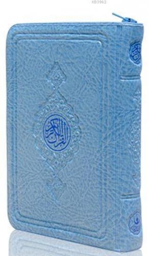 Büyük Cep Boy Kur'an-ı Kerim (Mavi Renk, Kılıflı, Mühürlü) Kolektif