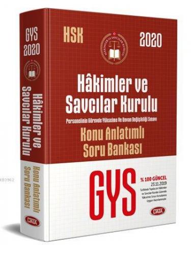 Data Yayınları 2020 GYS Hakimler ve Savcılar Kurulu Personeli Görevde Yükselme Sınavı Konu Anlatımlı