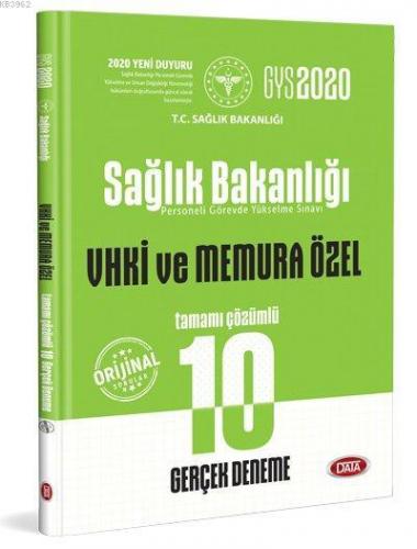 Data Yayınları 2020 GYS Sağlık Bakanlığı ve Bağlı Kuruluşları VHKİ ve Memura Özel Tamamı Çözümlü 10