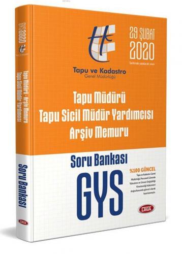Data Yayınları GYS Tapu Müdürü Tapu Sicil Müdür Yardımcısı Arşiv Memuru Soru Bankası