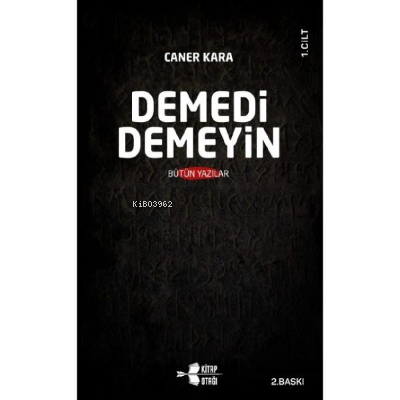 Demedi Demeyin (2 Cilt) Caner Kara
