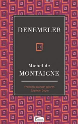 Denemeler ( Bez Ciltli ) Michel de Montaigne