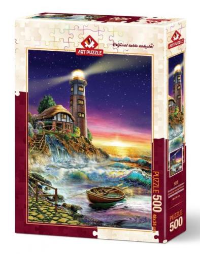 Deniz Fenerinden Günbatımı 4210 (500 Parça)