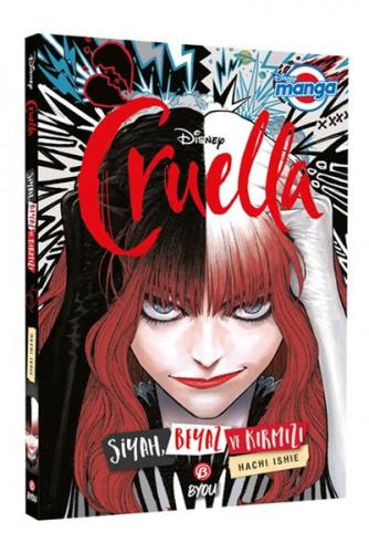 Dısney Manga Cruella Siyah Beyaz ve Kırmızı Hachi Ishie