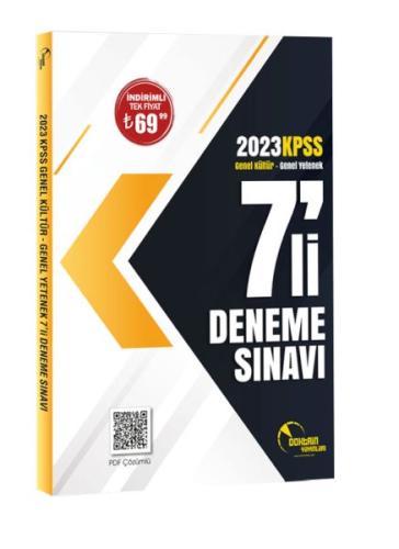Doktrin Yayınları 2023 KPSS Genel Kültür Yetenek 7 li Deneme Sınavı Ko