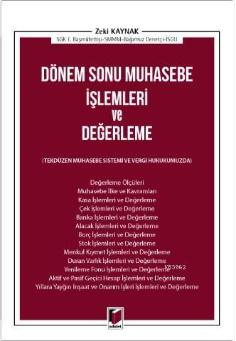 Dönem Sonu Muhasebe İşlemleri ve Değerleme