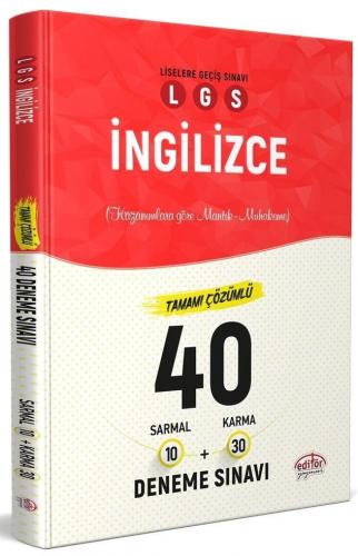 Editör Yayınları 8. Sınıf LGS İngilizce Tamamı Çözümlü 40 Branş Denemesi Editör