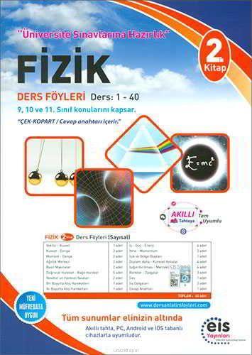 EİS Yayınları YKS Fizik Ders Anlatım Föyleri 2. Kitap EİS