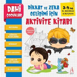 El Berecerisi Ve Boyama - Dahi Çocuklar Dikkat ve Zeka Gelişimi İçin Aktivite Kitabı (3-4 Yaş)