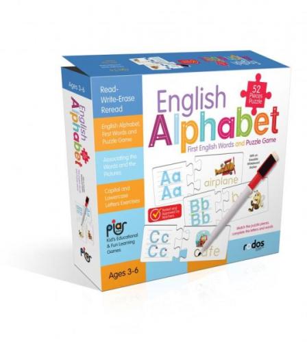 English Alphabet - First English Words and Puzzle Game - 52 Pieces Puz