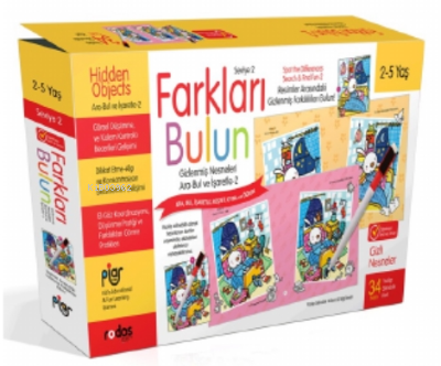 Farkları Bulun (Seviye 2) /Gizlenmiş Nesneleri Ara-Bul-İşaretle / 2-5 Yaş