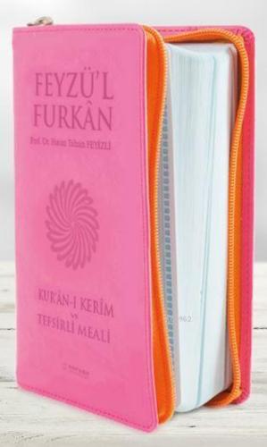 Feyzü'l Furkan Kur'an-ı Kerim ve Tefsirli Meali; (Cep Boy - Fermuarlı) PEMBE