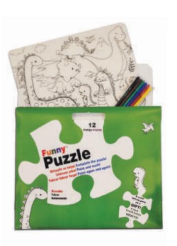 Funny Mat Puzzle - Dinozor Çağı 30x40cm