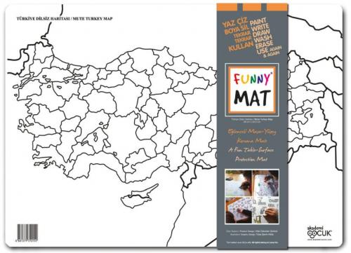 Funny Mat - Türkiye Dilsiz Haritası 33,5x48cm Kolektıf