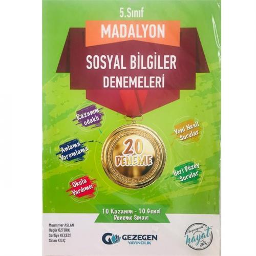 Gezegen Yayınları 5. Sınıf Sosyal Bilgiler Madalyon 20 li Denemeleri Gezegen