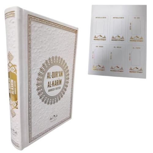 Hafız Boy Termo Deri Al Quran Al Karim Almanca Kuran Beyaz (Ciltli) Ko