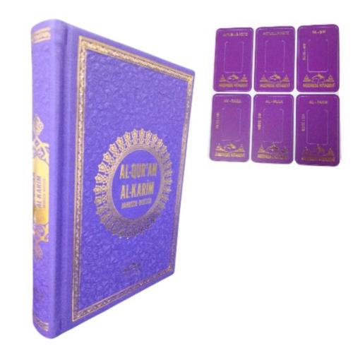 Hafız Boy Termo Deri Al Quran Al Karim Almanca Kuran Mor (Ciltli) Kole