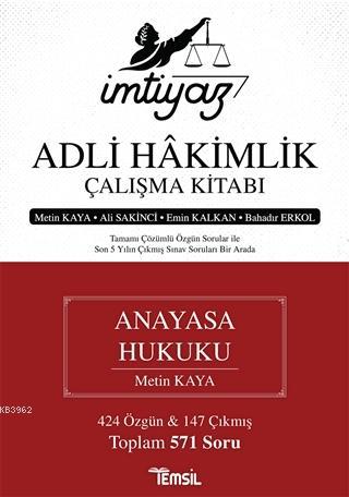 İmtiyaz Adli Hakimlik Çalışma Kitabı - Anayasa Hukuku