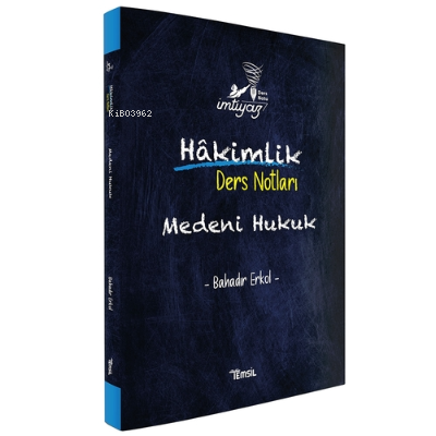 İmtiyaz Medeni Hukuk Hakimlik Ders Notları