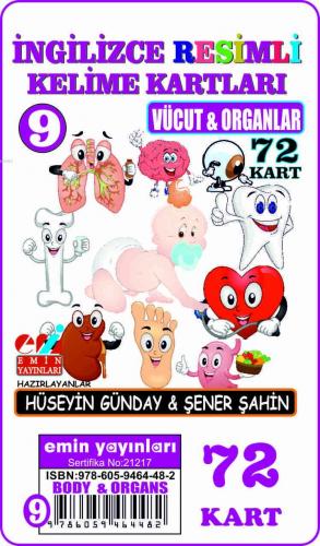 İngilizce 09.Vücut ve Organlar / Resimli Kelime Kartları 72-Kart Şener