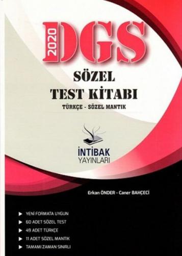 İnitbak 2020 DGS Sözel Test Kitabı Türkçe-Sözel Mantık (Yeni) Erkan Ön